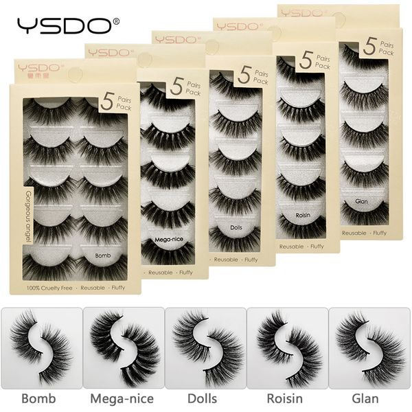 ysdo 5 pairs 3d mink eyelashes thick lash dramatic fluffy eyelashes volume makeupfalse natural hair fake
ysdo 5 pairs 3d mink eyelashes thick lash dramatic fluffy eyelashes volume makeupfalse natural hair fake
