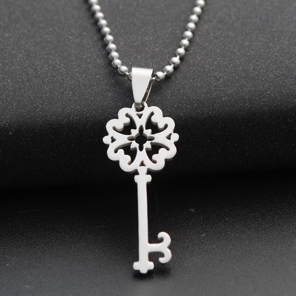30 stainless steel retro flower key necklace love heart lock unique symbol key snowflake unlocking tool hollow love necklace, Silver
30 stainless steel retro flower key necklace love heart lock unique symbol key snowflake unlocking tool hollow love necklace, Silver