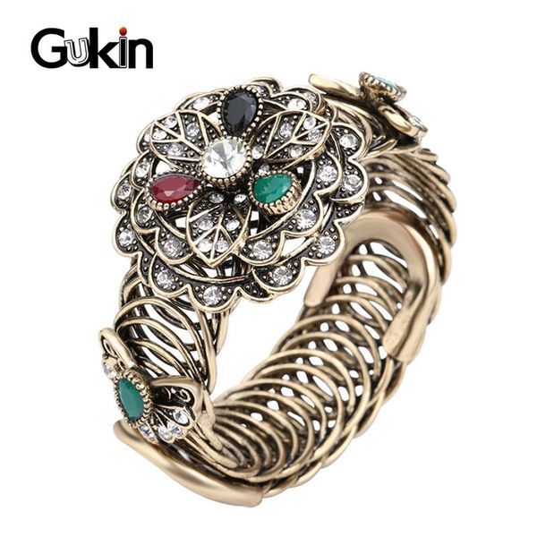 gukin fashion vintage women's bracelets gold color boho crystal flower bracelet party wedding jewelry ng, Black
gukin fashion vintage women's bracelets gold color boho crystal flower bracelet party wedding jewelry ng, Black