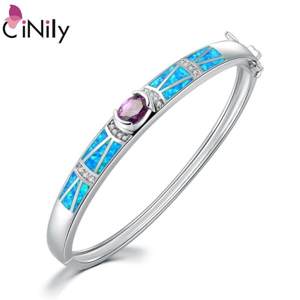 cinily blue fire opal filled bangles silver plated purple oval cubic zirconia crystal stone luxury vintage retro jewelry female, Black
cinily blue fire opal filled bangles silver plated purple oval cubic zirconia crystal stone luxury vintage retro jewelry female, Black