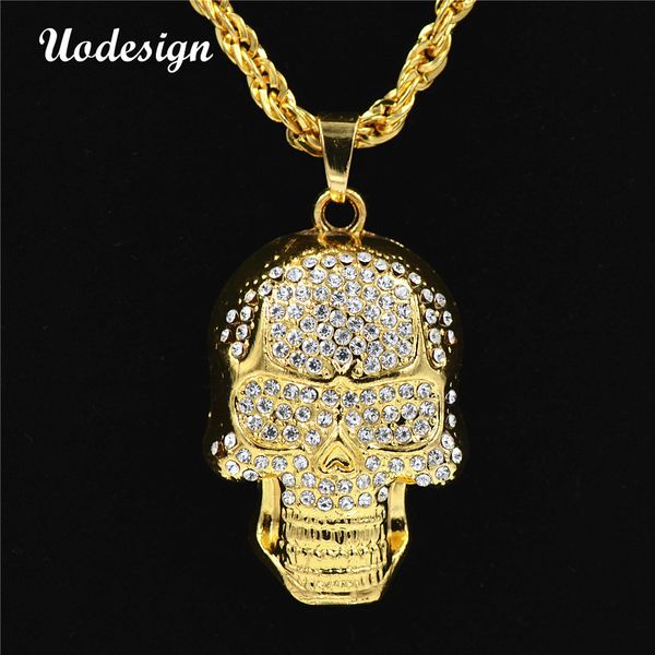 uodesign bling gold color skull pendants necklaces men women hip hop crystal skull head jewelry gifts chains, Silver
uodesign bling gold color skull pendants necklaces men women hip hop crystal skull head jewelry gifts chains, Silver
