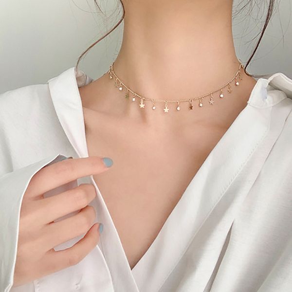 pjx star artificial necklace electroplating technology neck chain geometric shape fashion accessories for women in party, Silver
pjx star artificial necklace electroplating technology neck chain geometric shape fashion accessories for women in party, Silver