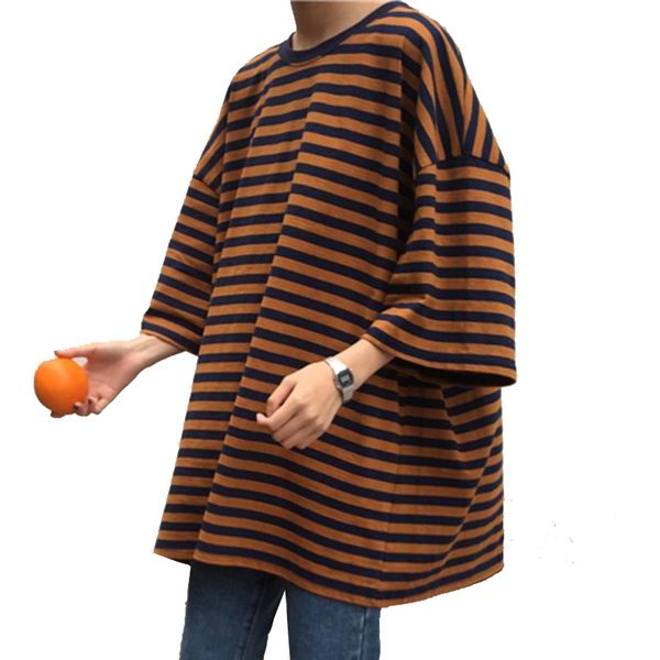 summer t-shirt women vintage striped female tshirts o-neck short sleeve ladies tee fashion casual women's tshirt basic, White 
summer t-shirt women vintage striped female tshirts o-neck short sleeve ladies tee fashion casual women's tshirt basic, White