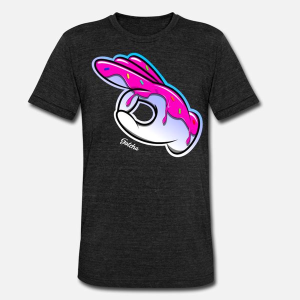 gotcha donut comic hand t shirt men customize cotton round neck natural famous humor spring autumn formal shirt