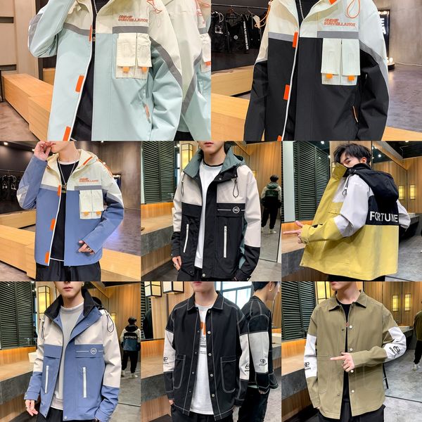 men's casual jacket jacketspring and autumn 2020 new korean style trendy all-match handsome fashion brand loose autumn tooling jacket d, Blue
men's casual jacket jacketspring and autumn 2020 new korean style trendy all-match handsome fashion brand loose autumn tooling jacket d, Blue