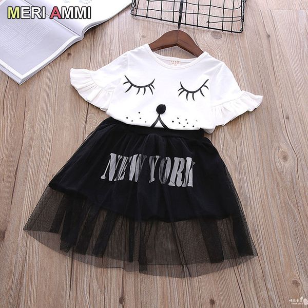 meri ammi 2 pcs set children girl clothing outfit set short cartoon dog face tee +tutu skirts for 2-13 year girl, White
meri ammi 2 pcs set children girl clothing outfit set short cartoon dog face tee +tutu skirts for 2-13 year girl, White