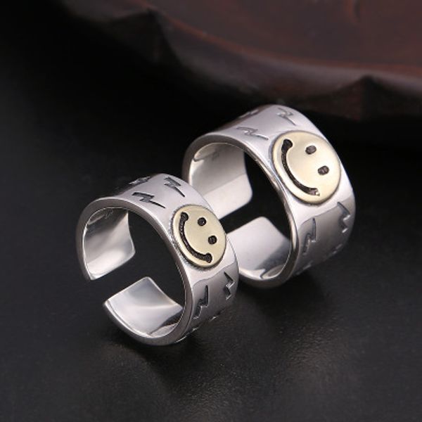 925 sterling silver fashion jewelry women men creative smiley face love opening ring adjustable couple ring
925 sterling silver fashion jewelry women men creative smiley face love opening ring adjustable couple ring