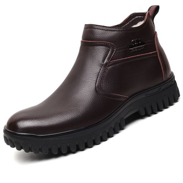 plus size mens casual warm plush winter boots cow leather cotton snow shoes outdoors platform ankle boot zapatos botas hombre, Black
plus size mens casual warm plush winter boots cow leather cotton snow shoes outdoors platform ankle boot zapatos botas hombre, Black