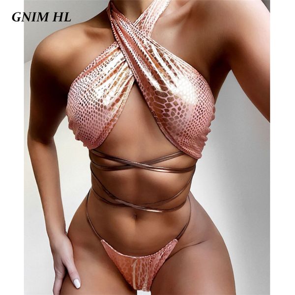 bandage bikini mujer 2020 shiny swimwear women two pieces brazilian swimsuit biquini set backless cross neck bathing suit, White;black
bandage bikini mujer 2020 shiny swimwear women two pieces brazilian swimsuit biquini set backless cross neck bathing suit, White;black