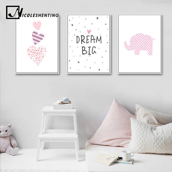pink heart elephant canvas painting wall art cartoon poster nursery prints nordic kids decoration pictures baby bedroom decor
pink heart elephant canvas painting wall art cartoon poster nursery prints nordic kids decoration pictures baby bedroom decor