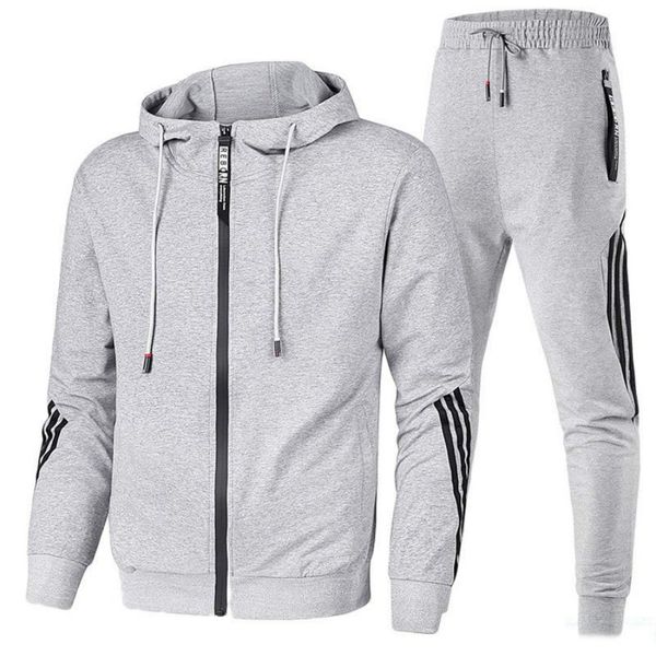 men women tracksuits 2020 new two pieces set hooded jacket+track pants with letters and strips printed 5 colors size l-4xl, Gray
men women tracksuits 2020 new two pieces set hooded jacket+track pants with letters and strips printed 5 colors size l-4xl, Gray