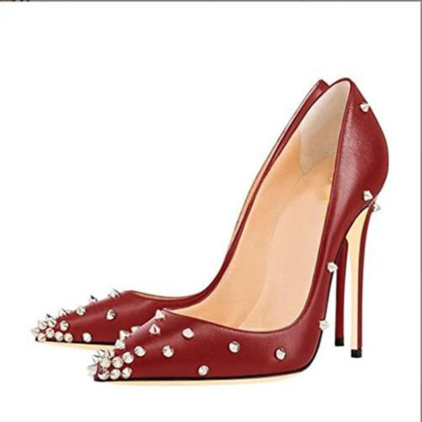 shofoo shoes ,new versatile pointed point shallow mouth slim heel with rivet high heel about 11 cm high, Black
shofoo shoes ,new versatile pointed point shallow mouth slim heel with rivet high heel about 11 cm high, Black