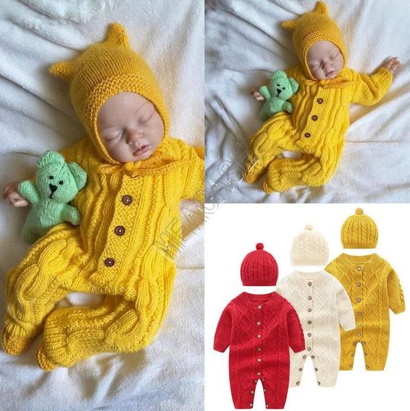 kids clothes infant baby romper one-piece long sleeve sweater hat button sweater two pieces set autumn winter boys girls clothing d82407, White
kids clothes infant baby romper one-piece long sleeve sweater hat button sweater two pieces set autumn winter boys girls clothing d82407, White