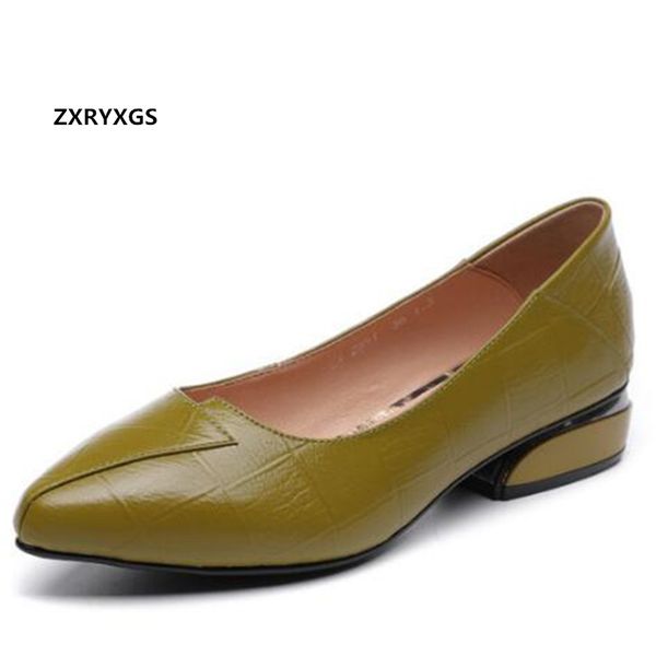 2020 new pointed shallow mouth spring and autumn shoes women genuine leather shoes thick with low heeled woman, Black
2020 new pointed shallow mouth spring and autumn shoes women genuine leather shoes thick with low heeled woman, Black