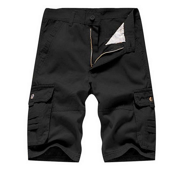 men's fashionable loose overalls men's large multi pocket shorts in summer of 2019, White;black
men's fashionable loose overalls men's large multi pocket shorts in summer of 2019, White;black