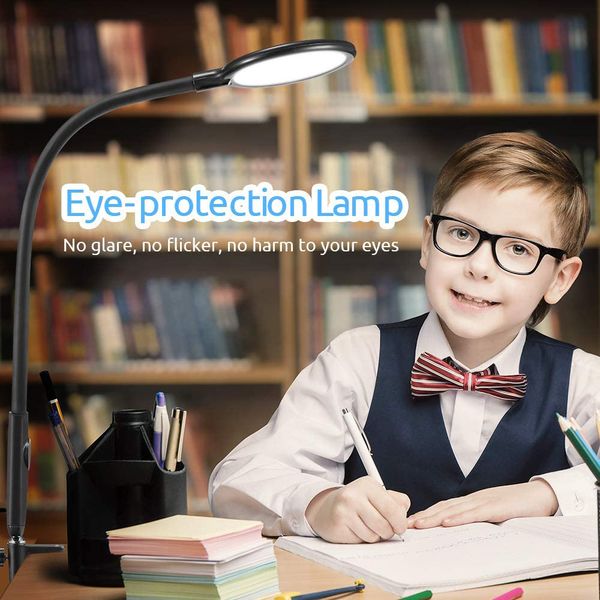 led desk lamp flexible gooseneck lamp led clip light dimmable metal clamp light 5 brightness levels & 5 color modes
led desk lamp flexible gooseneck lamp led clip light dimmable metal clamp light 5 brightness levels & 5 color modes