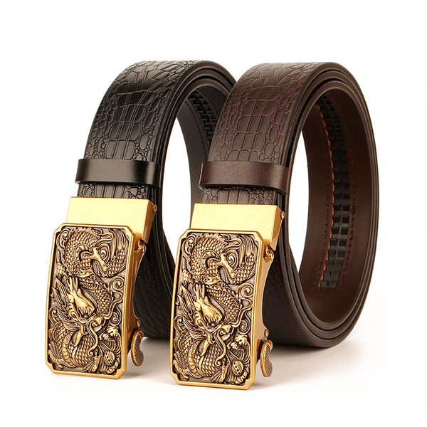 Leather Belt Mens Leather Automatic Checkoff Belt Imitation Copper Alloy Assertive Faucet Waistband Full-Grain Leather Personalized Belt
Leather Belt Mens Leather Automatic Checkoff Belt Imitation Copper Alloy Assertive Faucet Waistband Full-Grain Leather Personalized Belt