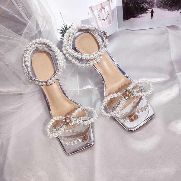 pearl women sandals summer high heels wedding dress shoes woman square toe gladiator sandal women pumps silver, Black
pearl women sandals summer high heels wedding dress shoes woman square toe gladiator sandal women pumps silver, Black