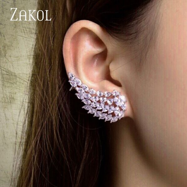 zakol marquise cut cubic zircon stud earrings fashion angel gold color cuff earrings for women jewelry fsep419, Golden;silver
zakol marquise cut cubic zircon stud earrings fashion angel gold color cuff earrings for women jewelry fsep419, Golden;silver
