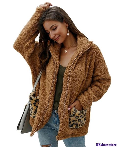 autumn winter new faux fur jacket coat women leopard pocket casual loose zipper soft thick plush overcoat office ladies outwears, Black
autumn winter new faux fur jacket coat women leopard pocket casual loose zipper soft thick plush overcoat office ladies outwears, Black