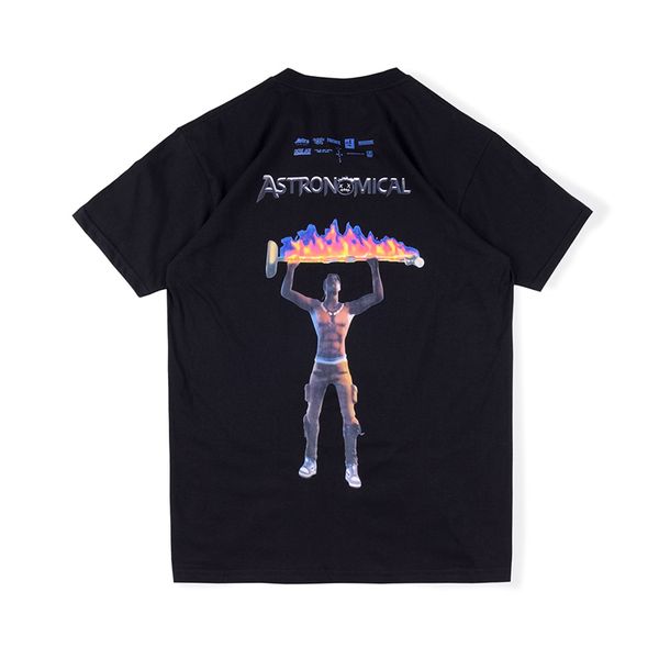 

20ss Ins Hot Travis Scott Cactus Jack Fortnite Astronomical Rage Tee Skateboard Mens t shirt Women Street Casual Tshirt