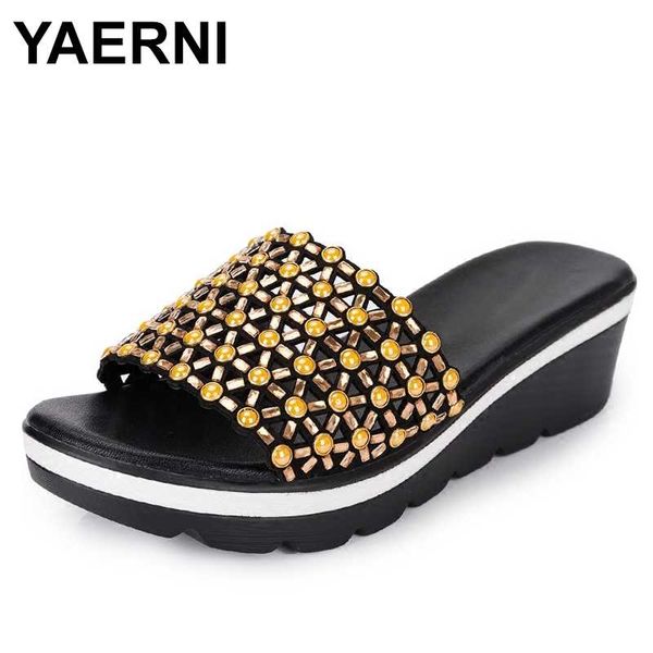 yaerni2020 summer women platform slippers slides sandals shoes lace-up crystal flip-flop wedge heel sandals, Black
yaerni2020 summer women platform slippers slides sandals shoes lace-up crystal flip-flop wedge heel sandals, Black