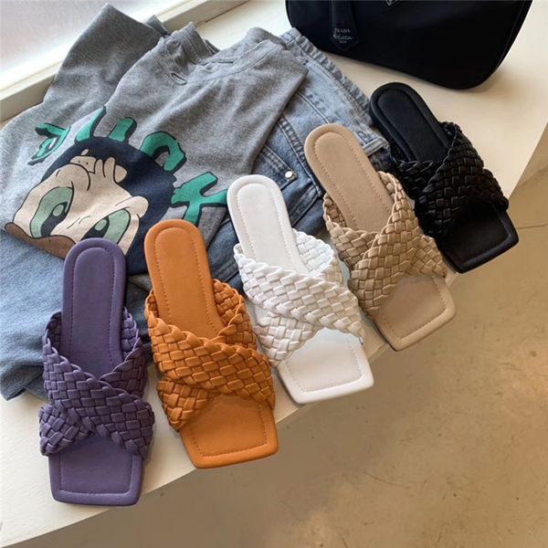 2020 new summer flats slipper women slides brand design weave slides open toe sandals ladies beach shoes outside women slippers, Black
2020 new summer flats slipper women slides brand design weave slides open toe sandals ladies beach shoes outside women slippers, Black