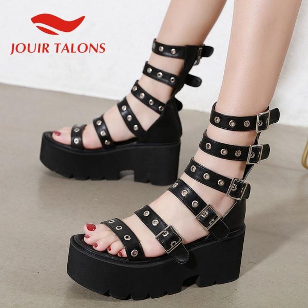 jouir talons gladiator women sandals wedges metal decoration high platform pumps summer party woman shoes, Black
jouir talons gladiator women sandals wedges metal decoration high platform pumps summer party woman shoes, Black