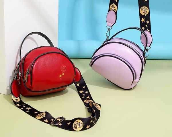 fashion girl mini shoulder bags women crossbody three layers small handbag leather