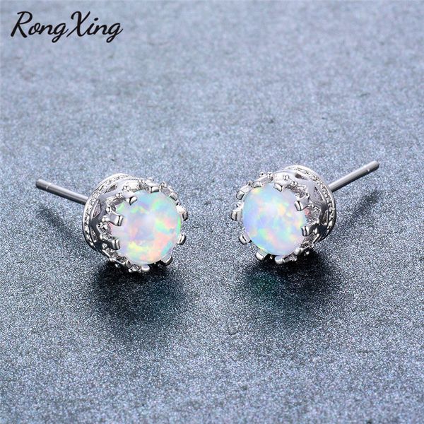 rongxing 6mm round white/blue fire opal stud earrings for women silver color crown earring fashion jewelry ear0784, Golden;silver
rongxing 6mm round white/blue fire opal stud earrings for women silver color crown earring fashion jewelry ear0784, Golden;silver