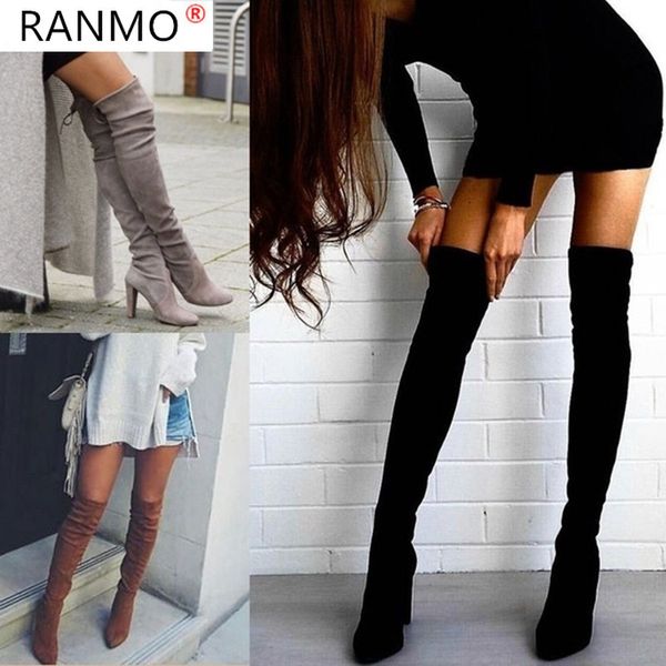 ranmo 2020 новый flock кожа женщин над коленом boots узелок sexy высокие каблуки осень женская обувь зима женщин сапоги размер 35-43, Black
ranmo 2020 новый flock кожа женщин над коленом boots узелок sexy высокие каблуки осень женская обувь зима женщин сапоги размер 35-43, Black