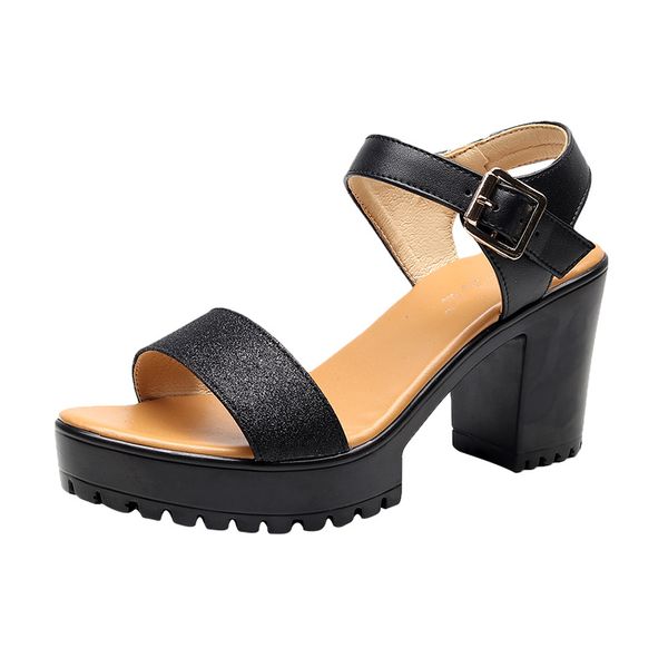 high-heeled sandals female 2020 summer new thick with thick platform waterproof platform with a buckle sandals, Black
high-heeled sandals female 2020 summer new thick with thick platform waterproof platform with a buckle sandals, Black