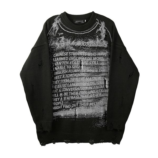 men's sweaters men sweater knitted 2021 autumn winter clothes letter print graffiti hip hop dark gothic pullover streetwear clothing, White;black
men's sweaters men sweater knitted 2021 autumn winter clothes letter print graffiti hip hop dark gothic pullover streetwear clothing, White;black