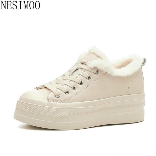 nesimoo 2021 platform round toe plush women shoes cow leather wedges ankle boots keep warm lace up winter snow boots size 34-39, Black
nesimoo 2021 platform round toe plush women shoes cow leather wedges ankle boots keep warm lace up winter snow boots size 34-39, Black