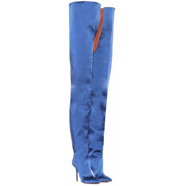 arqa europe new satin fashion ladies show knee boots pointed toe fine with nightclub women's long boots big size, Black
arqa europe new satin fashion ladies show knee boots pointed toe fine with nightclub women's long boots big size, Black