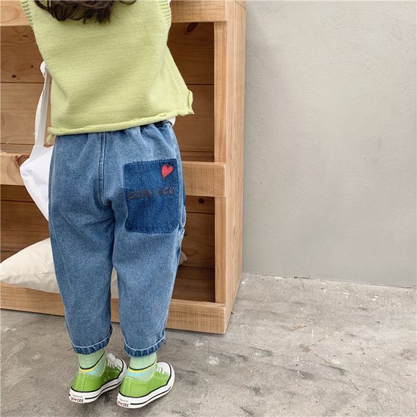 2020 autumn new arrival korean style cotton fashion loose all-match jeans long harlen pants for cool baby girls and boys, Blue
2020 autumn new arrival korean style cotton fashion loose all-match jeans long harlen pants for cool baby girls and boys, Blue