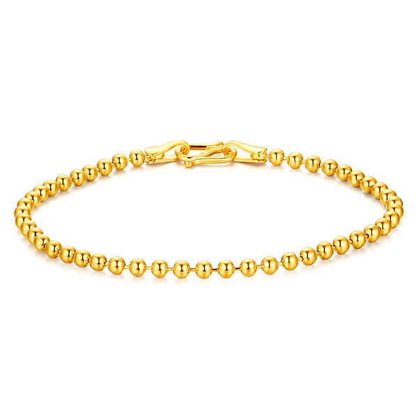 solid 999 24k yellow gold bracelet smooth beads bracelet 6.32g, Black
solid 999 24k yellow gold bracelet smooth beads bracelet 6.32g, Black
