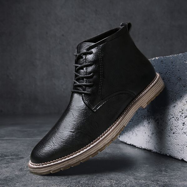boots valstone men's casual tooling microfiber round toe non-slip rubber ankle botas comfortable high-lace-up male shoes, Black
boots valstone men's casual tooling microfiber round toe non-slip rubber ankle botas comfortable high-lace-up male shoes, Black