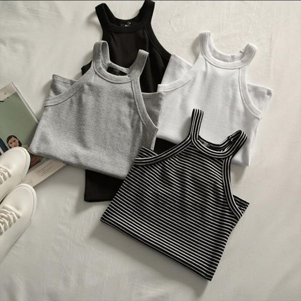 basic solid t shirts women slim halter neck off shoulder camisole tees summer female tanks sleeveless, White
basic solid t shirts women slim halter neck off shoulder camisole tees summer female tanks sleeveless, White