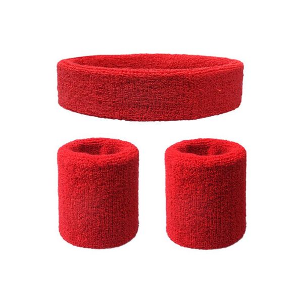 wristband headband set sports fitness breathable sweatband wrist support and headband protective wristband set, Black;red
wristband headband set sports fitness breathable sweatband wrist support and headband protective wristband set, Black;red