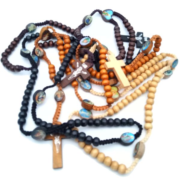 christian catholic wooden beads weaving jerusalem hand-made rosary cross necklace religion accessories christmas gift, Silver
christian catholic wooden beads weaving jerusalem hand-made rosary cross necklace religion accessories christmas gift, Silver