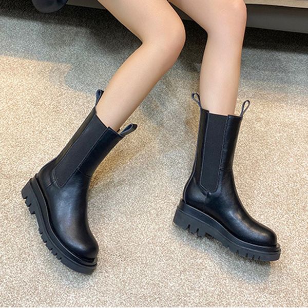 натуральная кожа botas mujer дымоход середины икры коренастый каблуки пинетки 2020ins знаменитости упругая шьют ботинки женщин платформы обу, Black
натуральная кожа botas mujer дымоход середины икры коренастый каблуки пинетки 2020ins знаменитости упругая шьют ботинки женщин платформы обу, Black