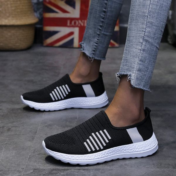 women casual shoes light sneakers breathable mesh summer knitted vulcanized shoes outdoor slip-on sock shoes plus size tennis, Black
women casual shoes light sneakers breathable mesh summer knitted vulcanized shoes outdoor slip-on sock shoes plus size tennis, Black