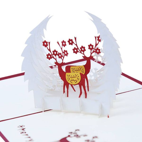 cute three-dimensional deer shape christmas card folding birthday party christmas wedding decoration cards
cute three-dimensional deer shape christmas card folding birthday party christmas wedding decoration cards