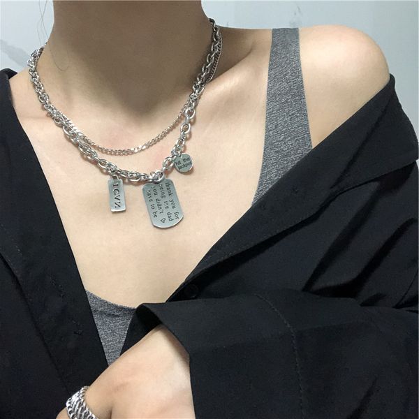 fashion hip hop alphabet pendant necklace men and women wild clavicle chain sale, Silver
fashion hip hop alphabet pendant necklace men and women wild clavicle chain sale, Silver