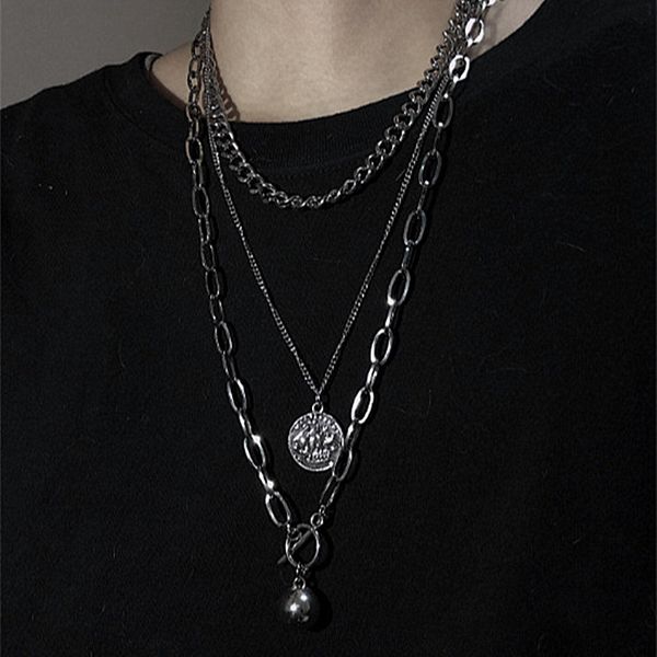 2020 fashion multilayer hip hop long chain necklace for women men jewelry gifts ball cross pendant necklace accessories, Silver
2020 fashion multilayer hip hop long chain necklace for women men jewelry gifts ball cross pendant necklace accessories, Silver