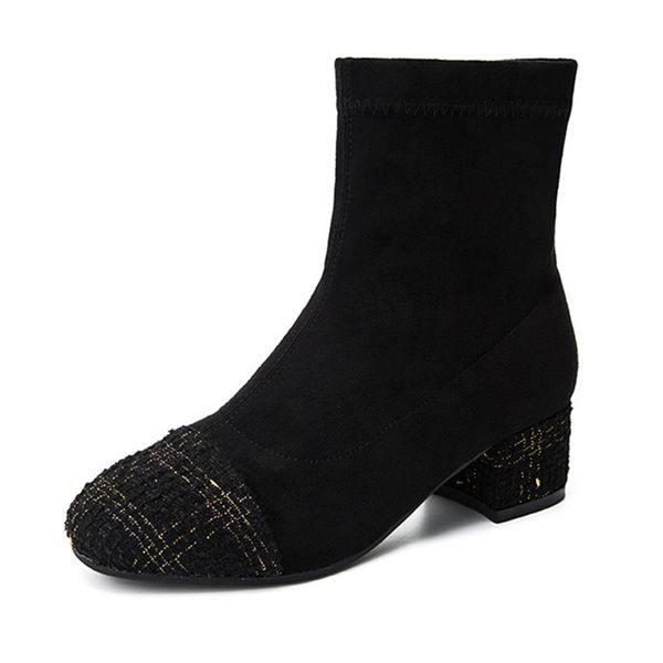 casual korean style stretch boots women all-match thick-heeled high-heeled plus velvet mid-heel short boots ladies winter, Black
casual korean style stretch boots women all-match thick-heeled high-heeled plus velvet mid-heel short boots ladies winter, Black