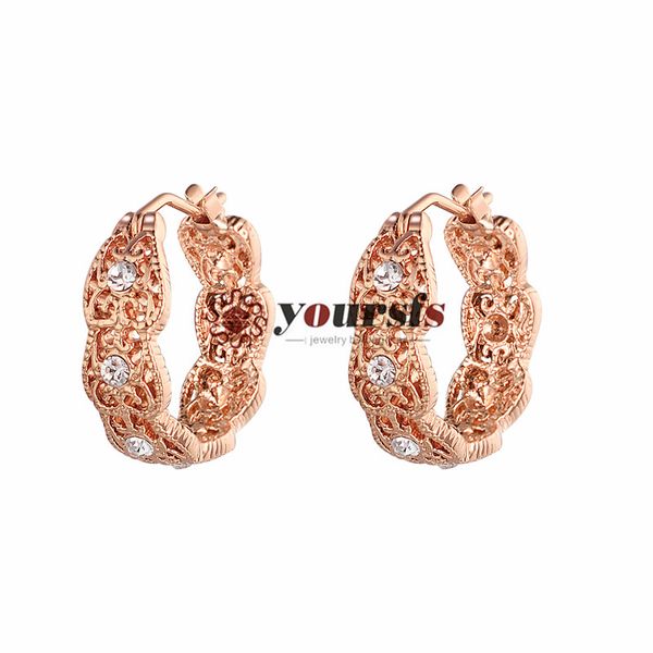 yoursfs retro filigree earrings for women vintage baroque crystal hollow rose gold plated hoops earrings, Silver
yoursfs retro filigree earrings for women vintage baroque crystal hollow rose gold plated hoops earrings, Silver