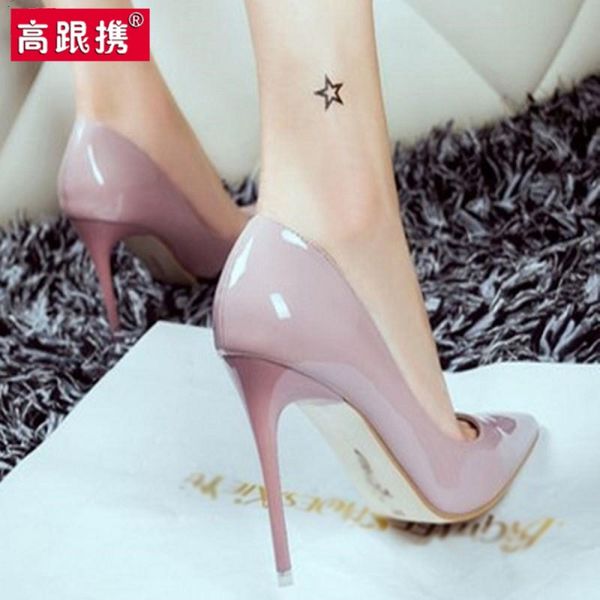 2020 autumn new high heels super high stiletto large size shallow mouth pointed toe ladies single shoes, Black
2020 autumn new high heels super high stiletto large size shallow mouth pointed toe ladies single shoes, Black