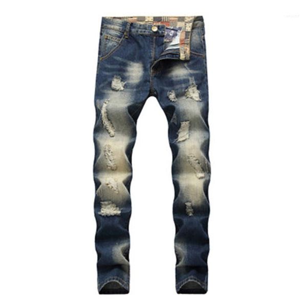 trousers fit menswear man jeans classic retro straight slim jeans men casual hole denim long pants comfortable, Blue
trousers fit menswear man jeans classic retro straight slim jeans men casual hole denim long pants comfortable, Blue